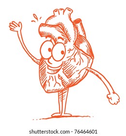 Drawing of a happy heart