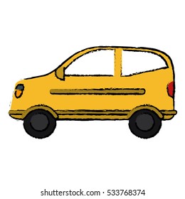 drawing hatchback car vehicle side view