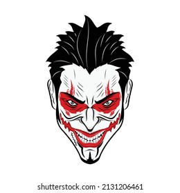 evil joker face drawings
