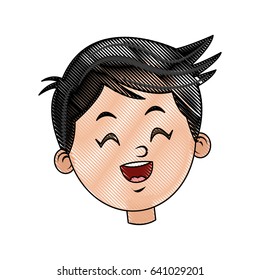 drawing head face smiling child character