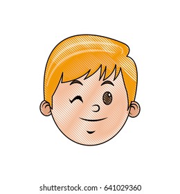 drawing head face smiling child character