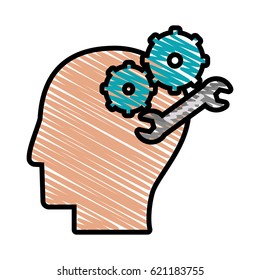 drawing head human gear tool spanner