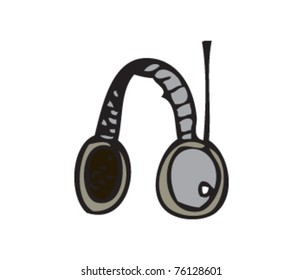 Drawing of headphones