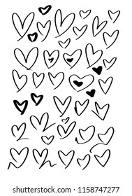 Drawing a heart in a variety of formats. A vector