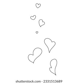 Drawing heart,Heart symbol,Heart-shaped,hearts floating up in the sky,cute heart group,floating,flying,Digital illustration of heart,