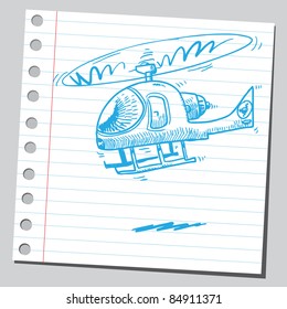 Drawing of a helicopter