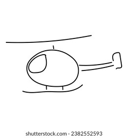 Drawing helicopters in children's style. Vector illustration