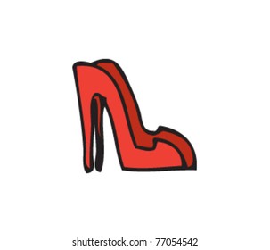 Drawing of high heel shoes