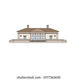 DRAWING OF HISTORICAL BUILDINGS OF VENICE, ANCIENT ITALIAN ARCHITECTURE IN GOTHIC AND NEOCLASSIC STYLE