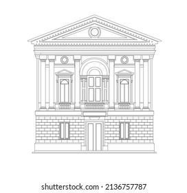 ZEICHNUNG VON HISTORISCHEN GEBÄUDEN VON VENEDIK, TIERITALIENISCHE ARCHITEKTUR IN GOTHISCHEM UND NEOKLASSISCHER STILE