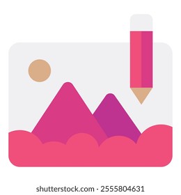 Drawing Hobby object icon illustration
