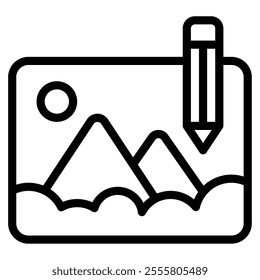Drawing Hobby object icon illustration