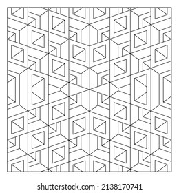 The drawing hollow cubes are arranged upside down in four directions  Easy coloring pages  Architectural fantasy  Digital detox  EPS8 #471