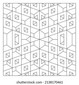 The drawing hollow cubes are stacked upside down in four directions  Easy coloring pages  Architectural fantasy  Digital detox  EPS8 #472