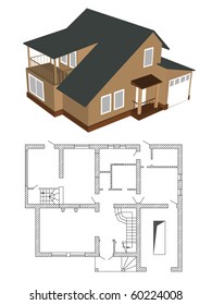 drawing of the home