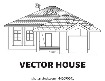 Drawing of the home on a white background