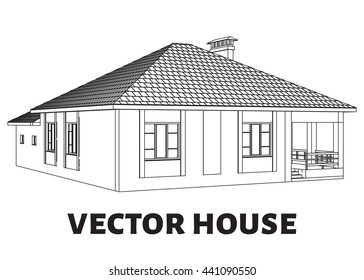 Drawing of the home on a white background