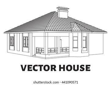 Drawing of the home on a white background