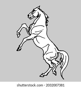 drawing,  horse, vector-isolated hand drawing