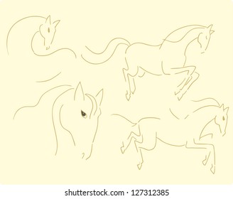 drawing with horses