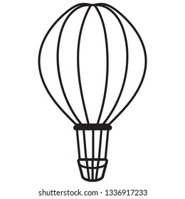 Drawing of hot air balloon