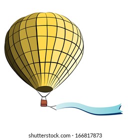 Drawing hot air balloon, vector format