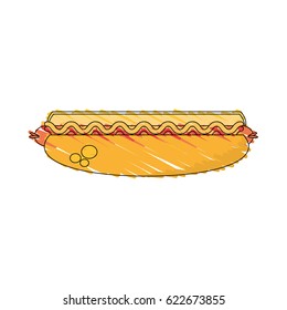 drawing hot dog food image