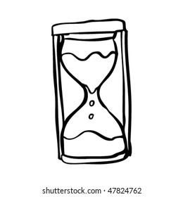 drawing of an hour glass