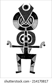 drawing of a human symbol/symbol human meditation/digital vector