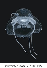 Drawing Hydromedusa, sting,danger, art.illustration, vector