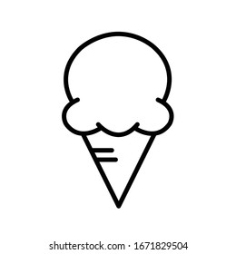 Drawing ice cream icon.Vector illustration.