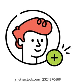 Drawing icon of add profile 