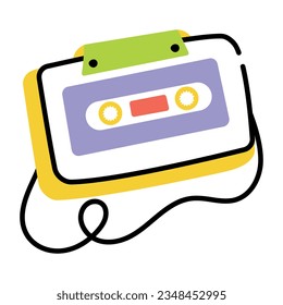Icono de dibujo de la cinta de audio 
