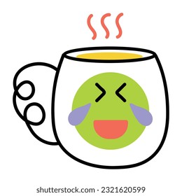 Drawing icon of coffee mug 