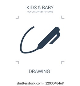drawing icon. high quality filled drawing icon on white background. from kids baby collection flat trendy vector drawing symbol. use for web and mobile