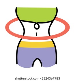 Icono de dibujo del entrenamiento de aros 