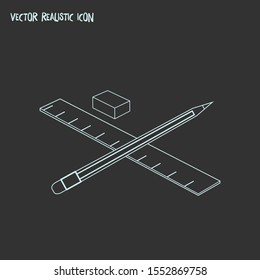 Drawing icon line element. Vector illustration of drawing icon line isolated on clean background for your web mobile app logo design.