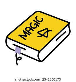 Drawing icon of magic book 