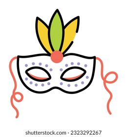 Drawing icon of masquerade mask 