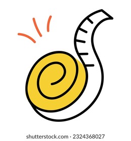 Icono de dibujo de la cinta de medida 