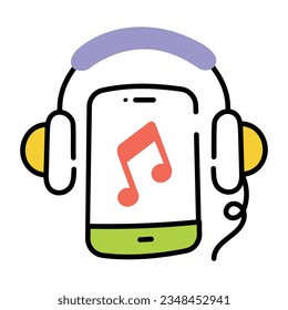 Icono de dibujo de la canción móvil 