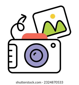 Drawing icon of photography device 