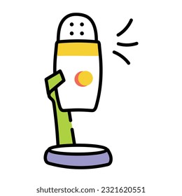Icono de dibujo del micrófono de grabación 