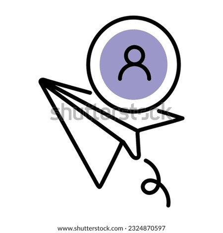 Drawing icon of send request 
