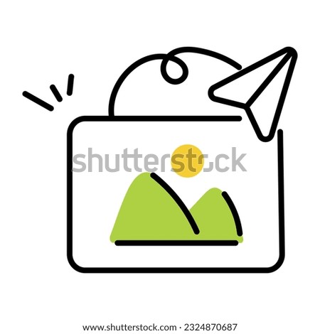 Drawing icon of sending image 
