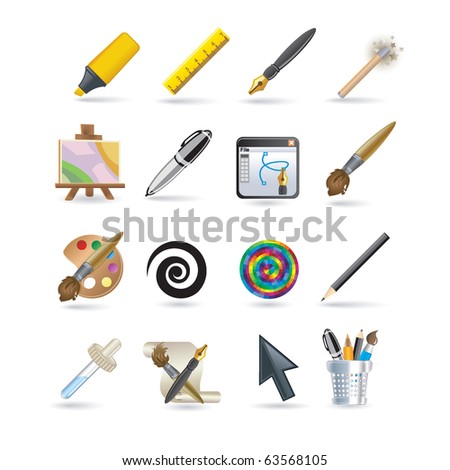 Drawing icon set