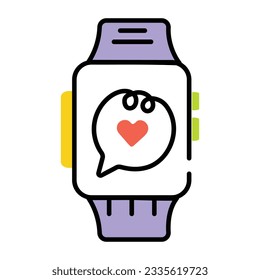 A drawing icon of smartwatch 