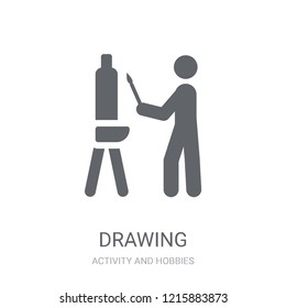 Drawing icon. Trendy Drawing logo concept on white background from Activity and Hobbies collection. Suitable for use on web apps, mobile apps and print media.