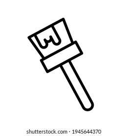 Drawing icon vector. brush illustration sign. portrayal sign or symbol.
