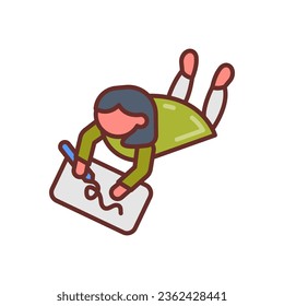 Drawing icon in vector. Illustration